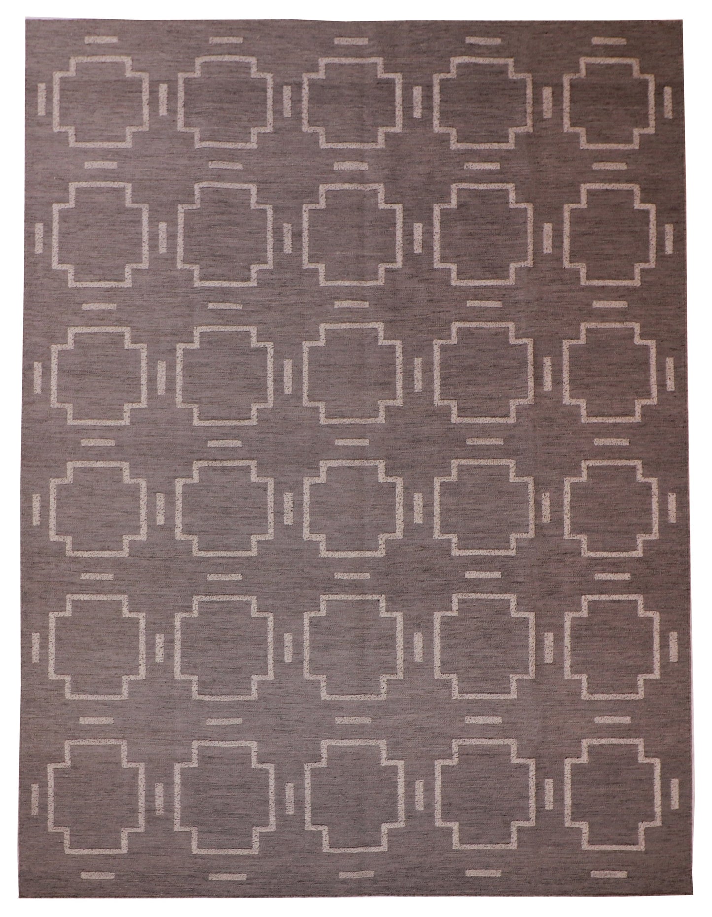 9x12 - Modern Fine/Wool All Over Rectangle - Hand Knotted Rug