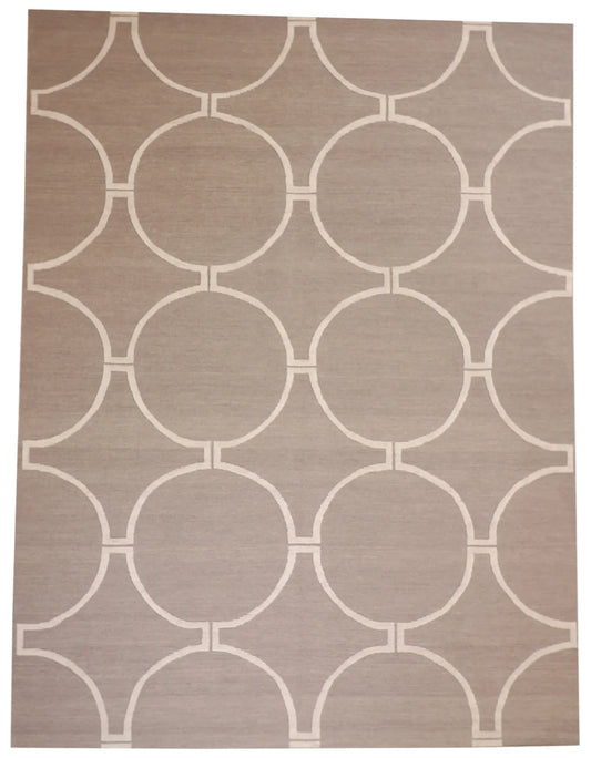 9 x12 - Modern Fine/Wool All Over Rectangle - Hand Knotted Rug