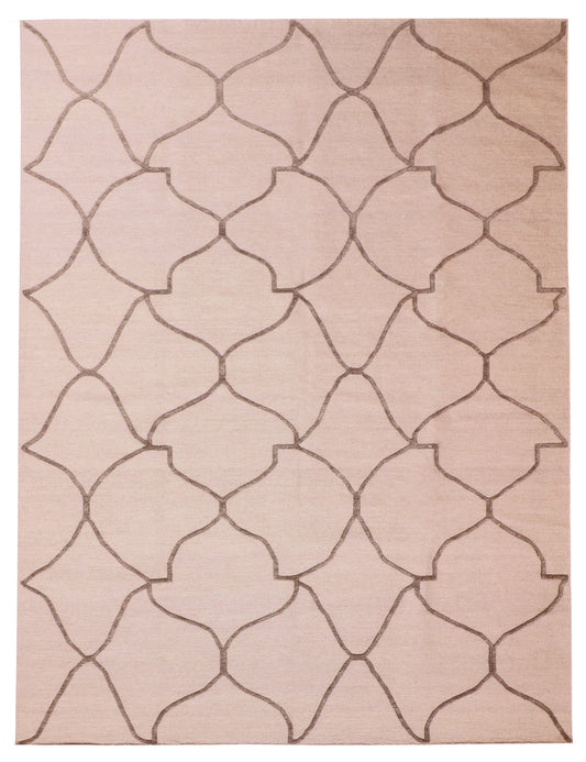 9x12 - Modern Fine All Over Rectangle - Hand Knotted Rug