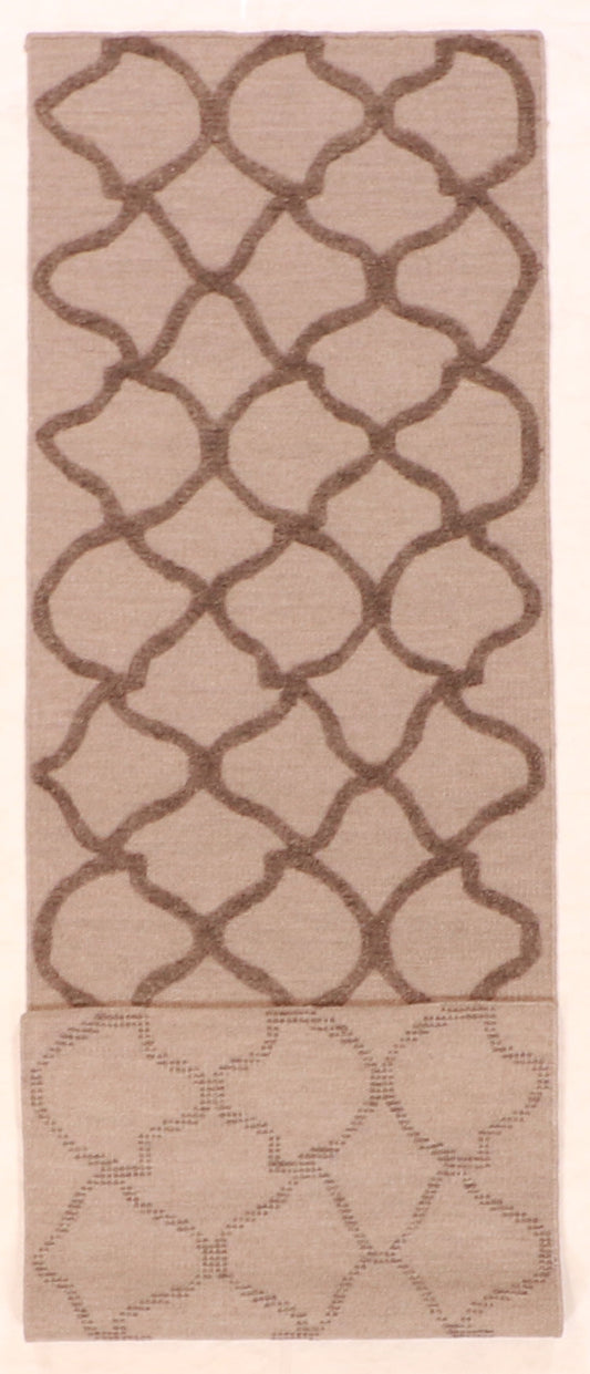 Runner - Modern Fine All Over Rectangle - Hand Knotted Rug