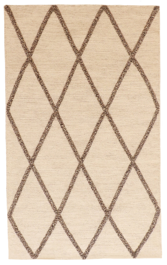 W 3 L 5 Modern 100% Wool Handmade All Over Design - 62731