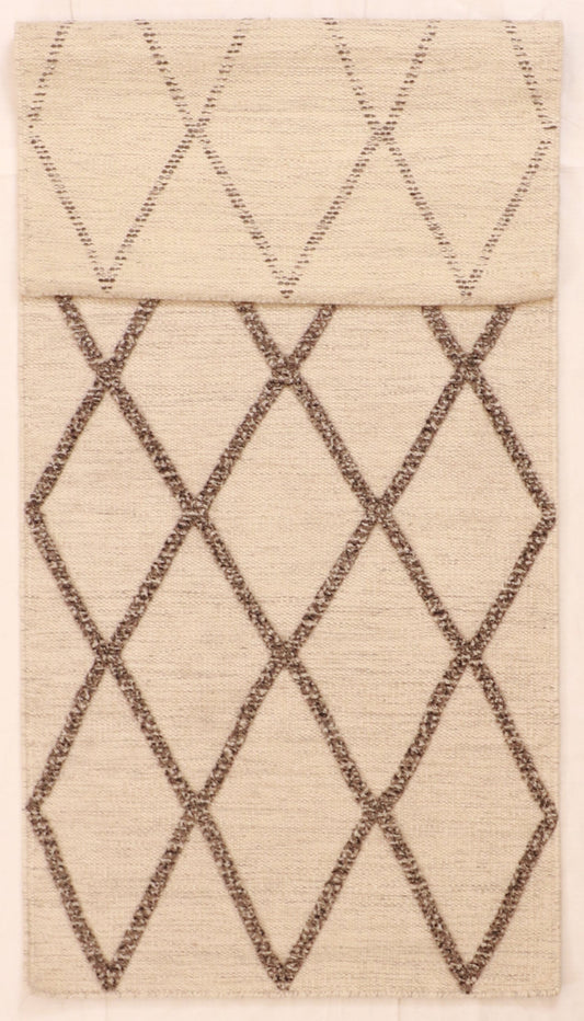 Runner - Modern Fine All Over Rectangle - Hand Knotted Rug