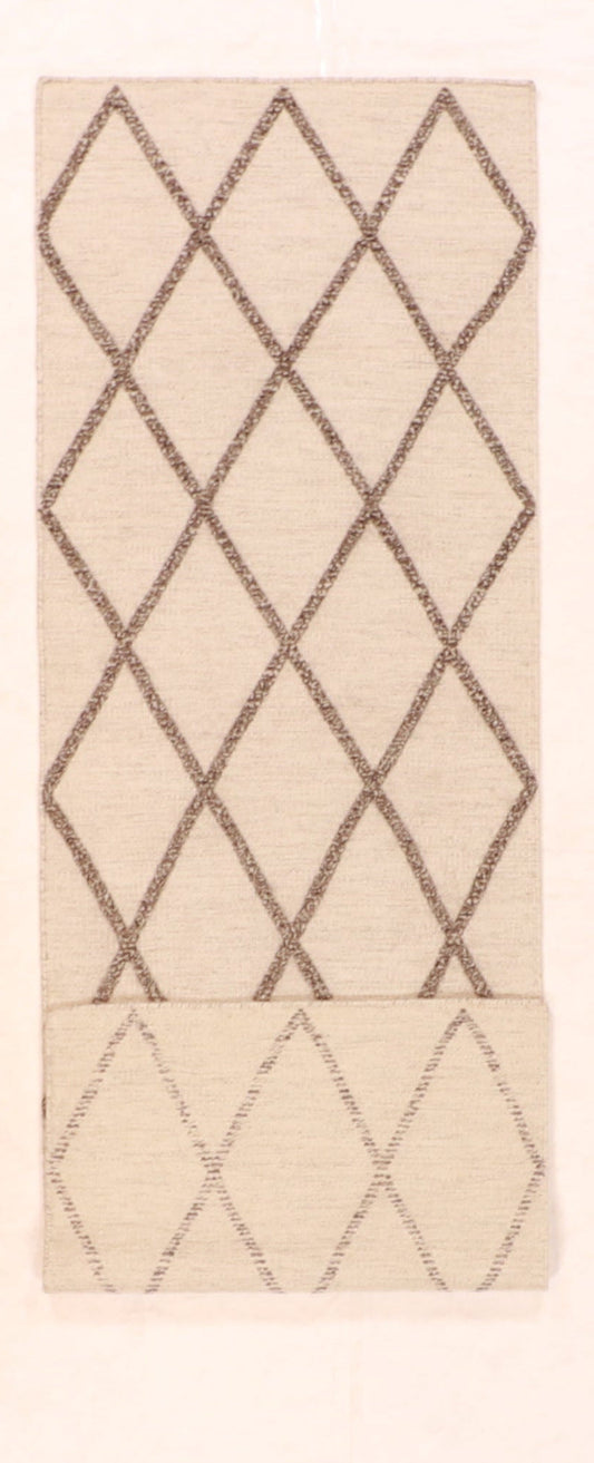 Runner - Kilim Modern Fine Wool All Over Rectangle - Hand Knotted Rug