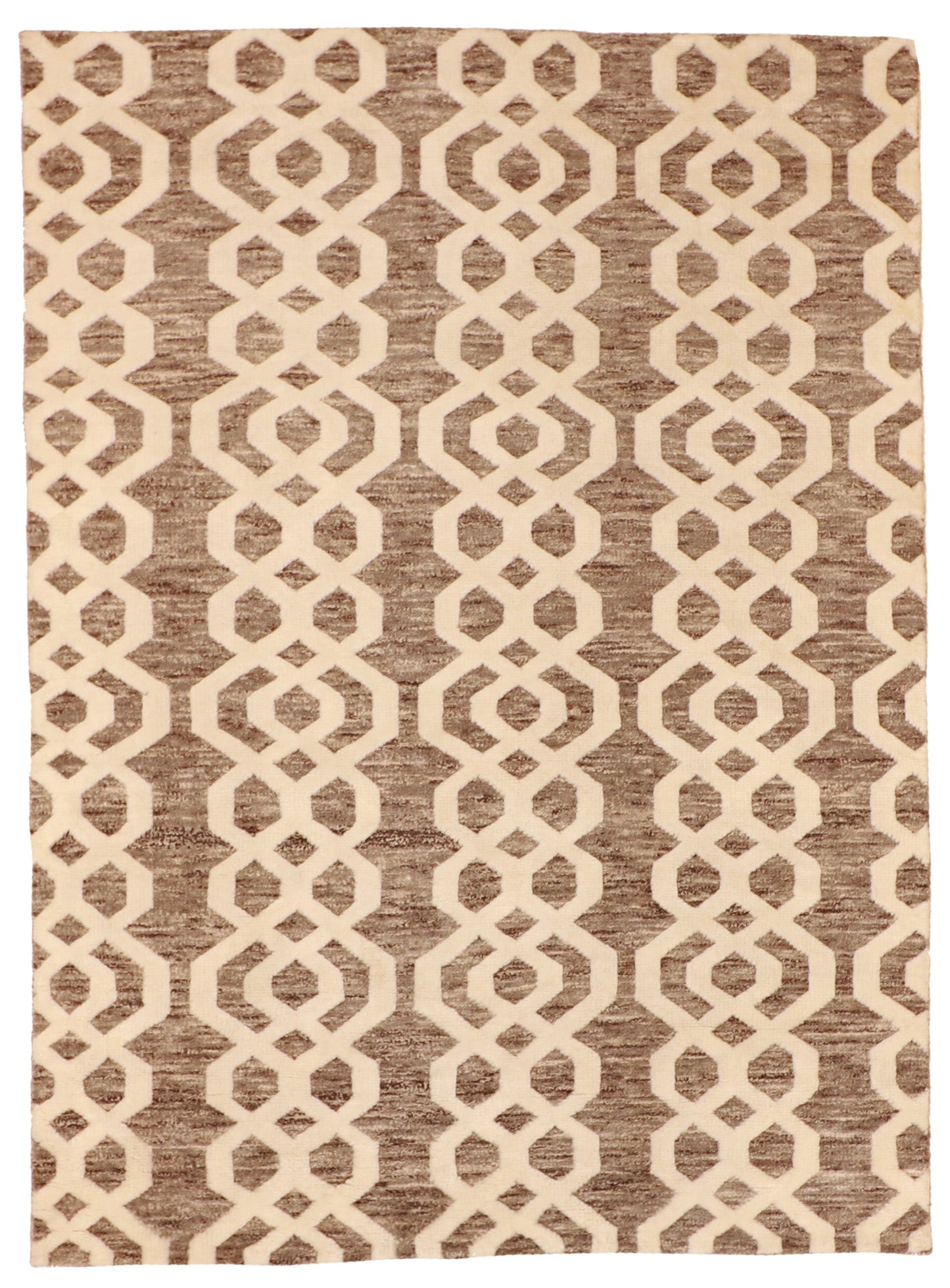 5x7 - Moroccan Fine/Wool All Over Rectangle - Hand Knotted Rug
