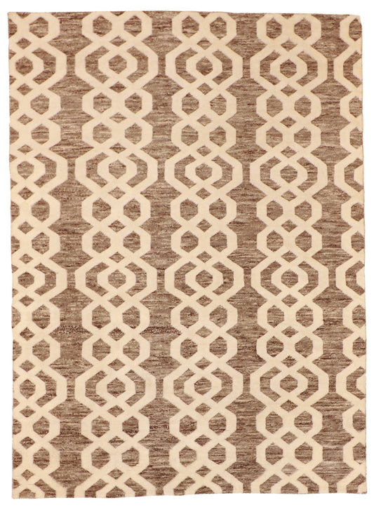 5x7 - Moroccan Fine/Wool All Over Rectangle - Hand Knotted Rug