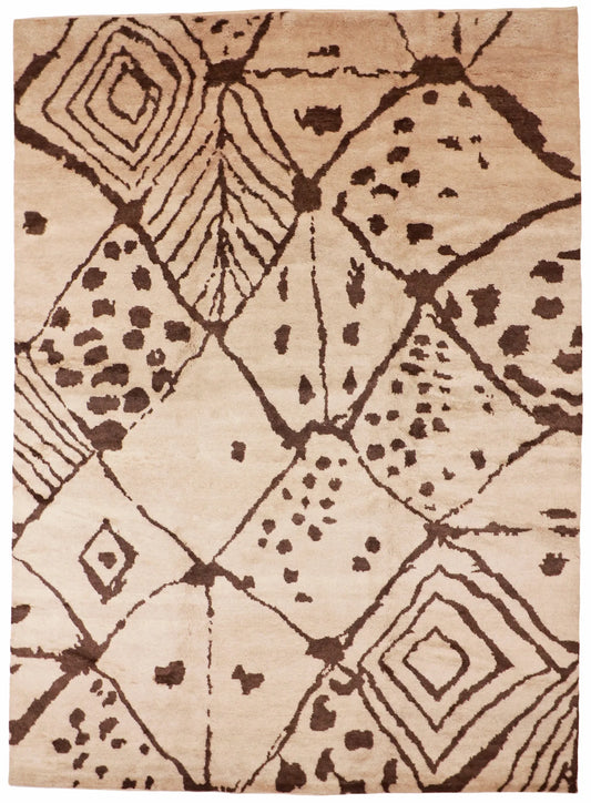 10x14 - Moroccan Fine/Wool All Over Rectangle - Hand Knotted Rug