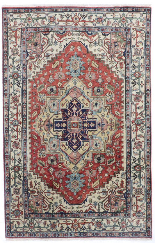 6x9 - Serapie Wool All Over Rectangle - Hand Knotted Rug