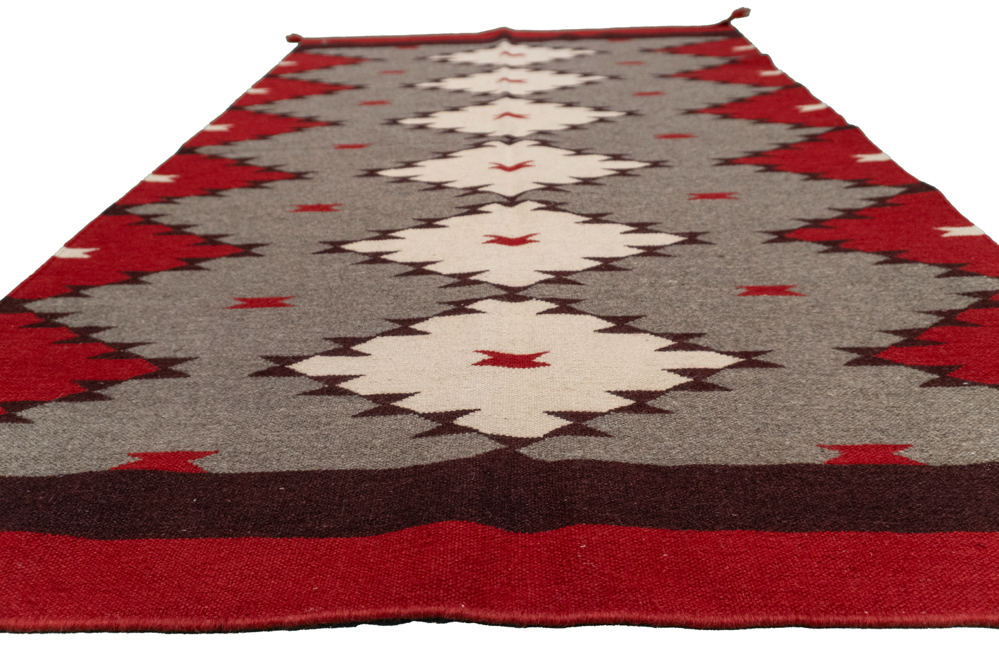 W 4 L 6 Navajo 100% Wool Hand-Woven Geometric Design - 63034