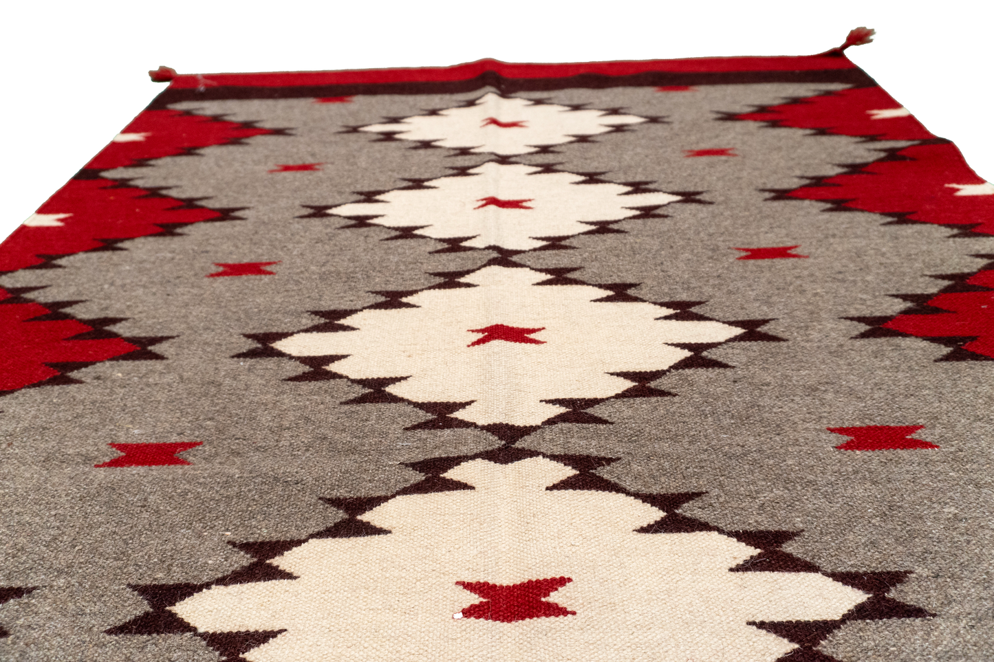 W 4 L 6 Navajo 100% Wool Hand-Woven Geometric Design - 63034
