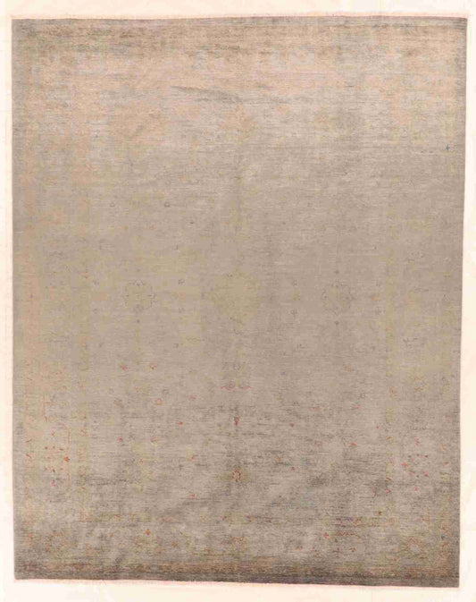 W 8.1 - L 10.1 - Modern Wool Contemporary Rectangle - Finest Hand-Knotted Quality Wool - 63165