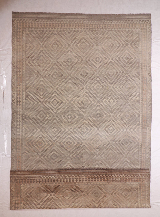 Oversized - Kilim Wool Geometric Rectangle - Hand Knotted Rug