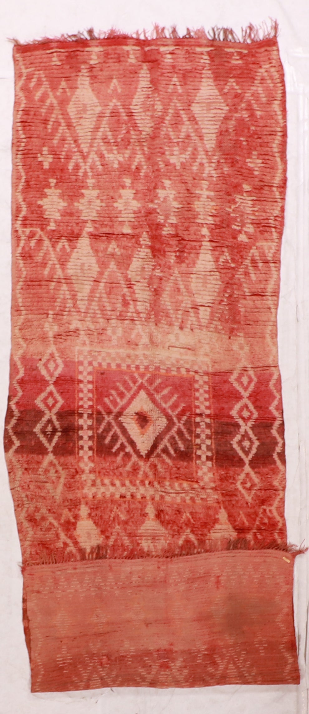 3.10 x 10.8 Wide Runner - Moroccan Wool All Over Rectangle - Hand Knotted Rug