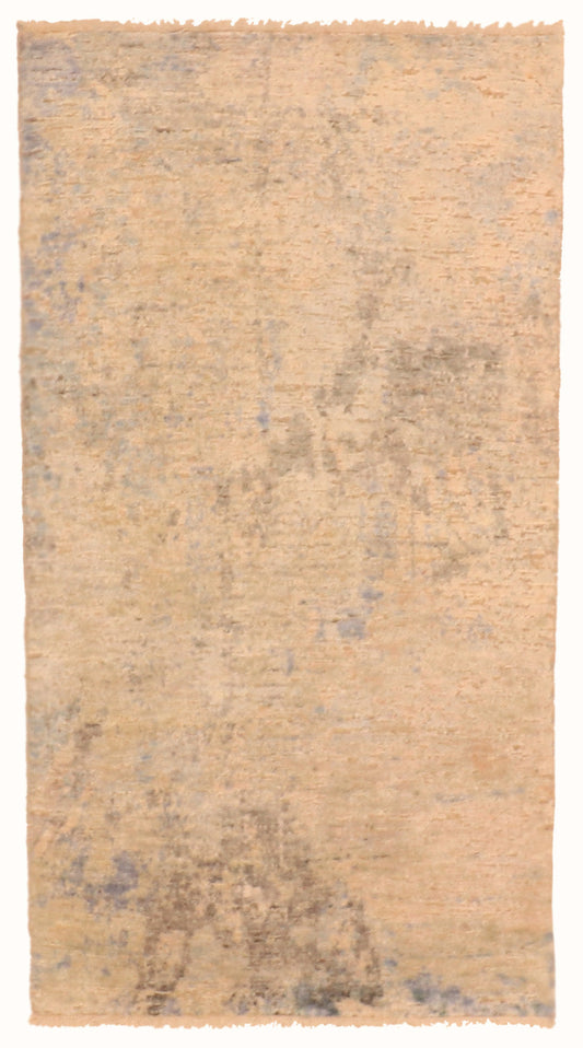 3x5 - Modern Fine/Silk/Wool All Over Rectangle - Hand Knotted Rug