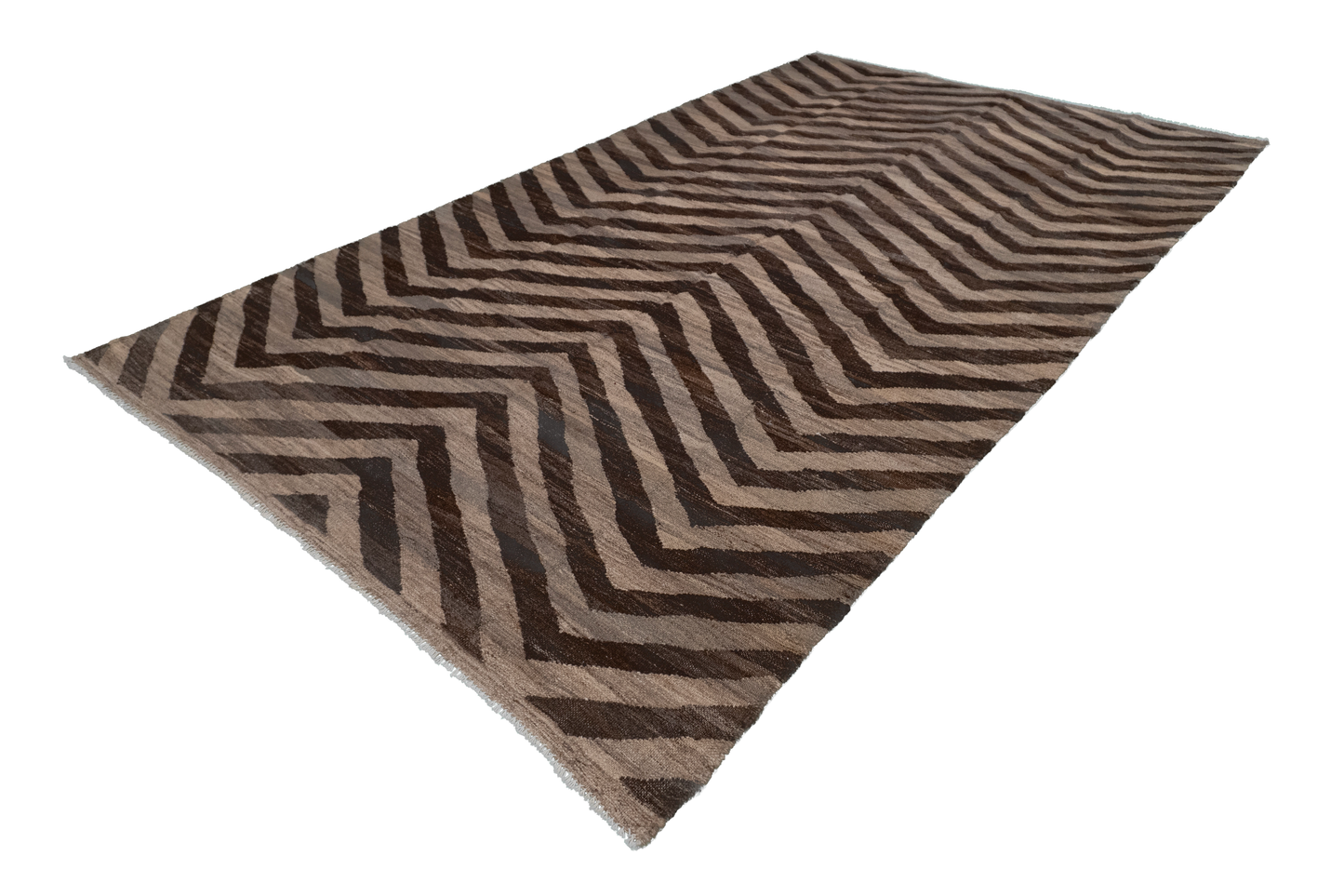 W 5.7 L 9.8 Kilim 100% Wool Hand-Woven Modern Design - 63666