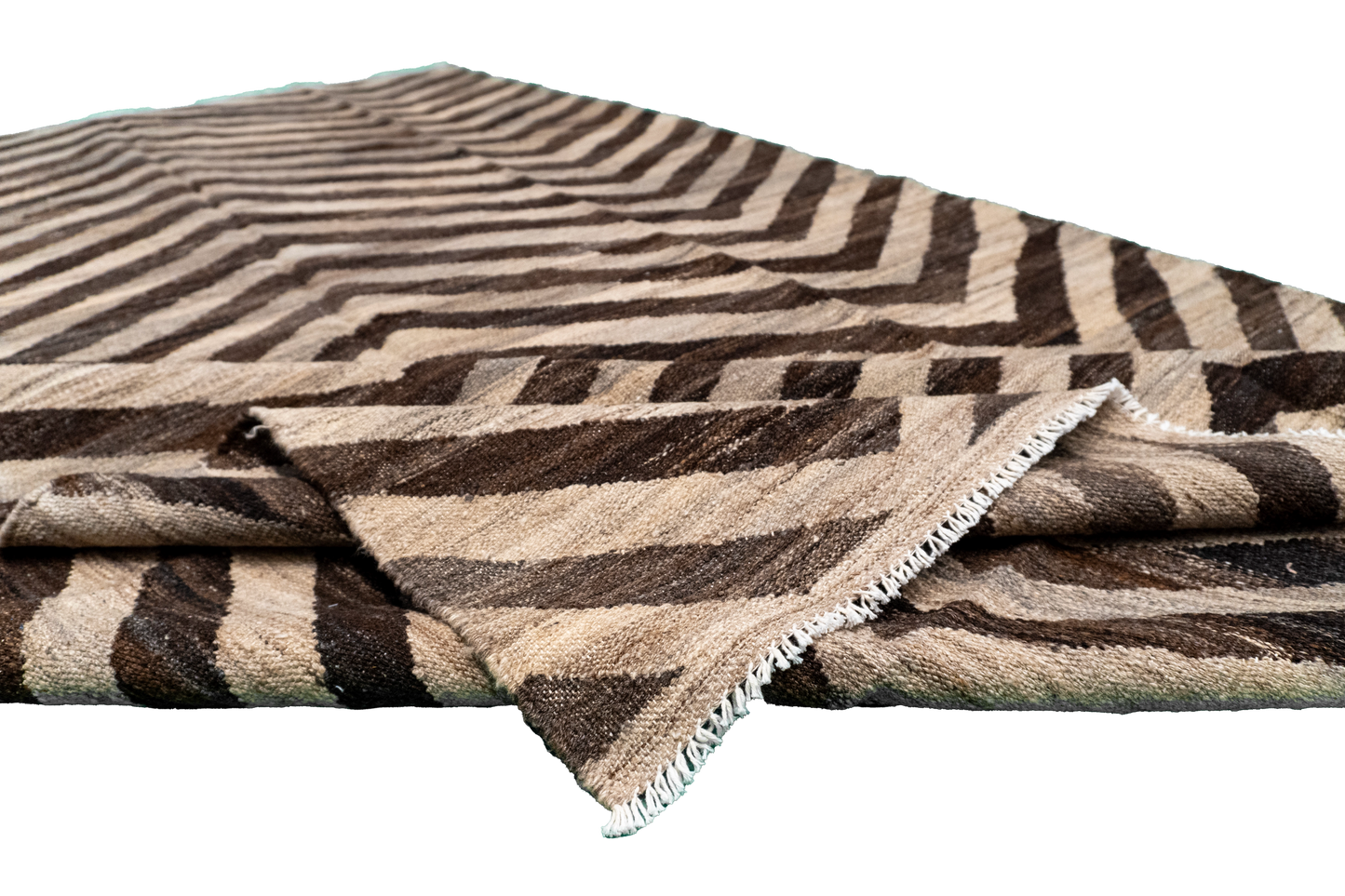 W 5.7 L 9.8 Kilim 100% Wool Hand-Woven Modern Design - 63666
