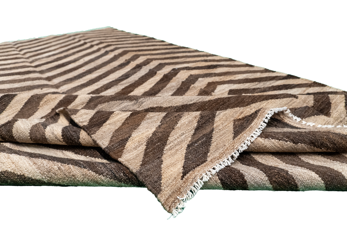 W 5.8 L 9.9 Kilim 100% Wool Hand-Woven Modern Design - 63667
