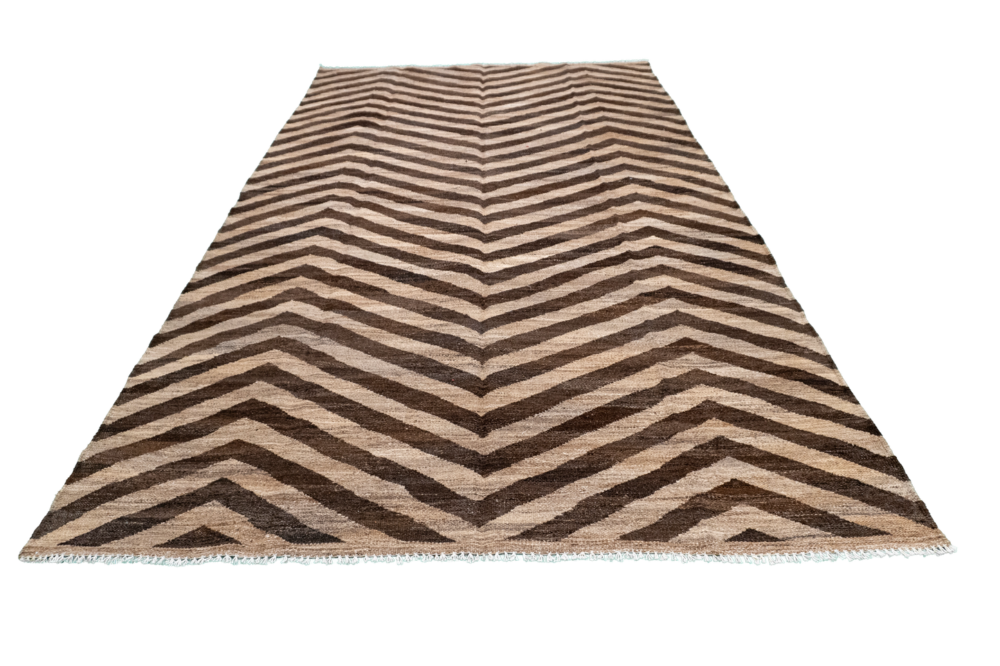 W 5.8 L 9.9 Kilim 100% Wool Hand-Woven Modern Design - 63667
