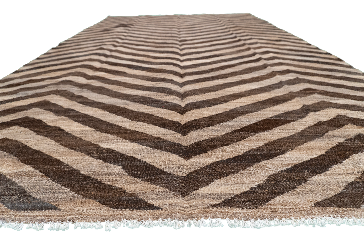 W 5.8 L 9.9 Kilim 100% Wool Hand-Woven Modern Design - 63667