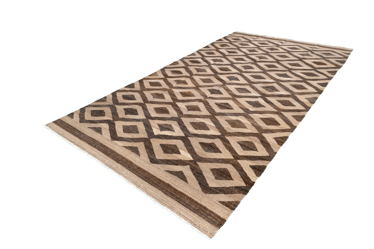 W 5.2 L 10.1 Kilim 100% Wool Hand-Woven Modern Design - 63669