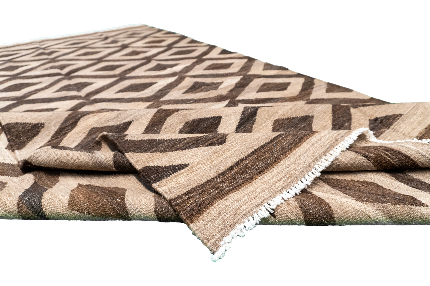 W 5.2 L 10.1 Kilim 100% Wool Hand-Woven Modern Design - 63669