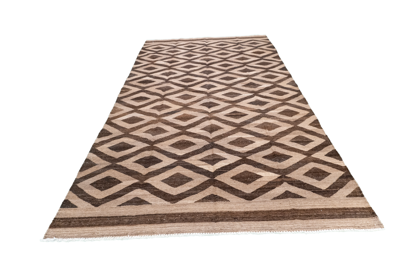 W 5.2 L 10.1 Kilim 100% Wool Hand-Woven Modern Design - 63669