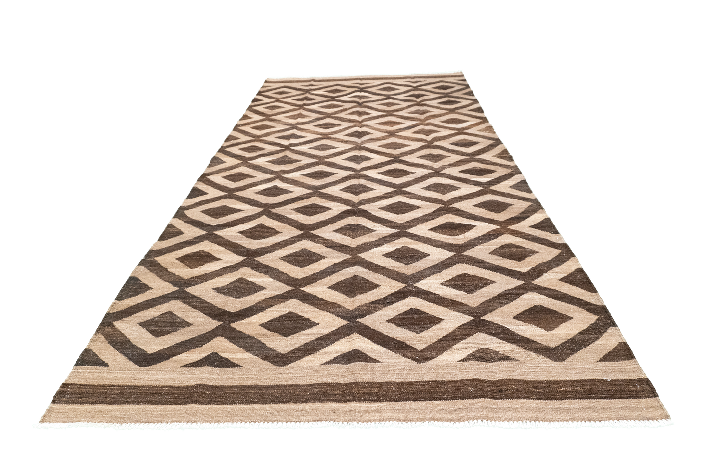 W 5.2 L 10.1 Kilim 100% Wool Hand-Woven Modern Design - 63669