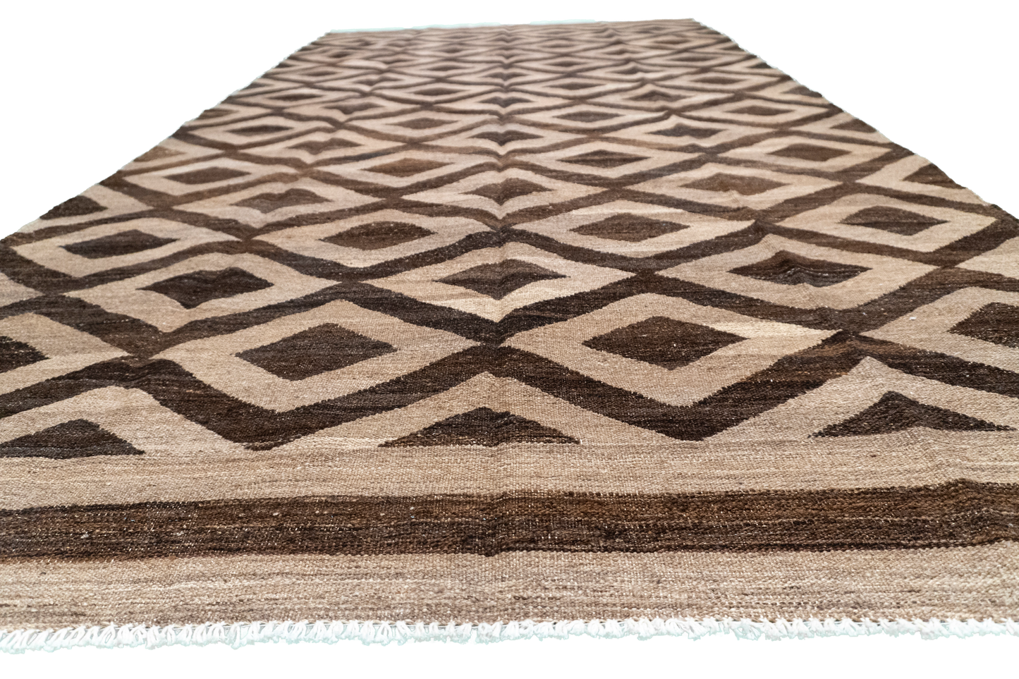 W 5.2 L 10.1 Kilim 100% Wool Hand-Woven Modern Design - 63669