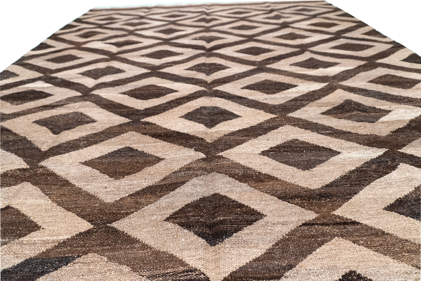 W 5.2 L 10.1 Kilim 100% Wool Hand-Woven Modern Design - 63669