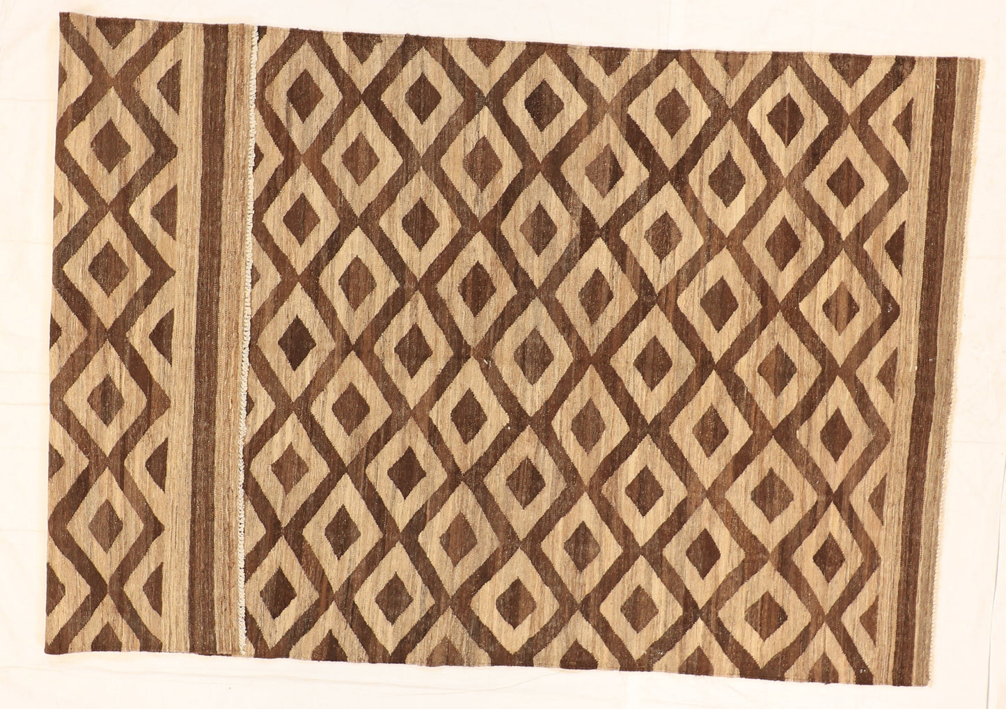 7x10 - Modern Fine Kilim Rectangle - Hand Knotted Rug