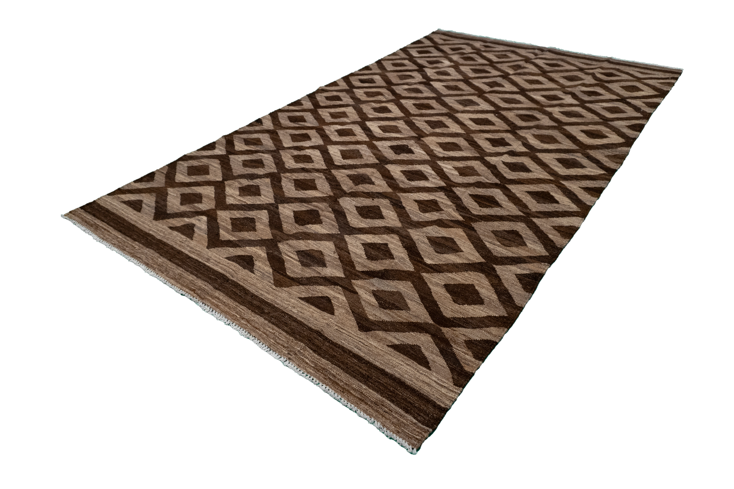 W 5.6 L 9.8 Kilim 100% Wool Hand-Woven Modern Design - 63679