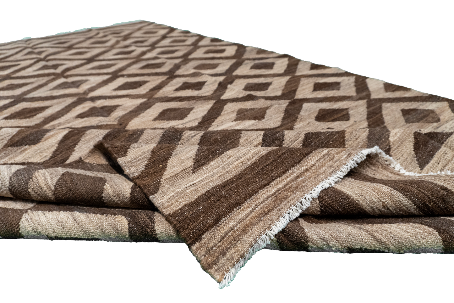 W 5.6 L 9.8 Kilim 100% Wool Hand-Woven Modern Design - 63679