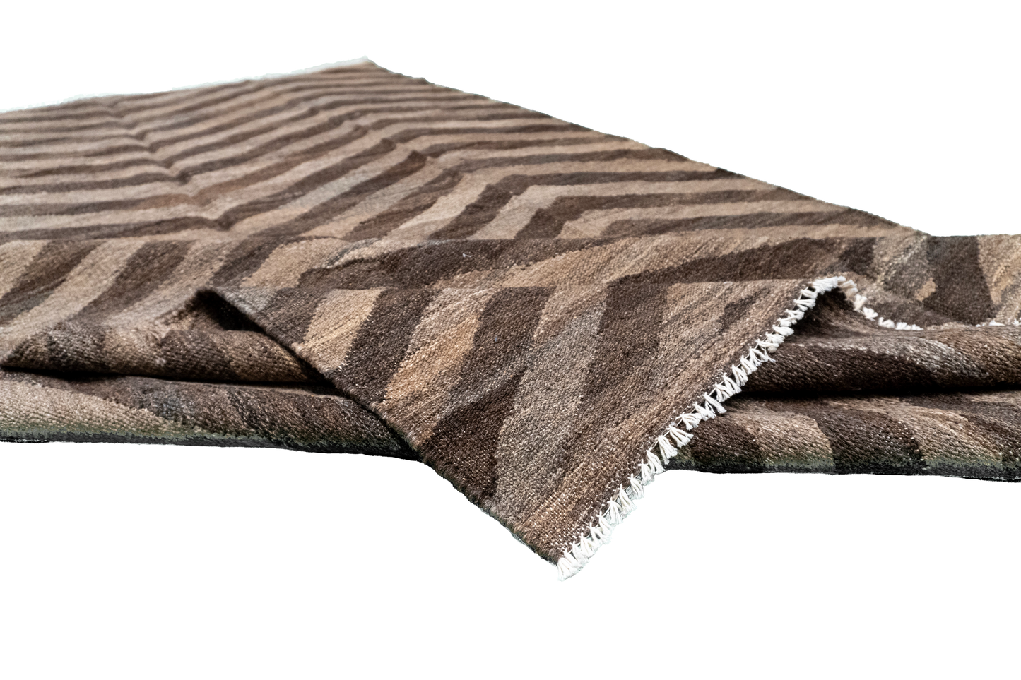 W 5.6 L 9.9 Kilim 100% Wool Hand-Woven Modern Design - 63683