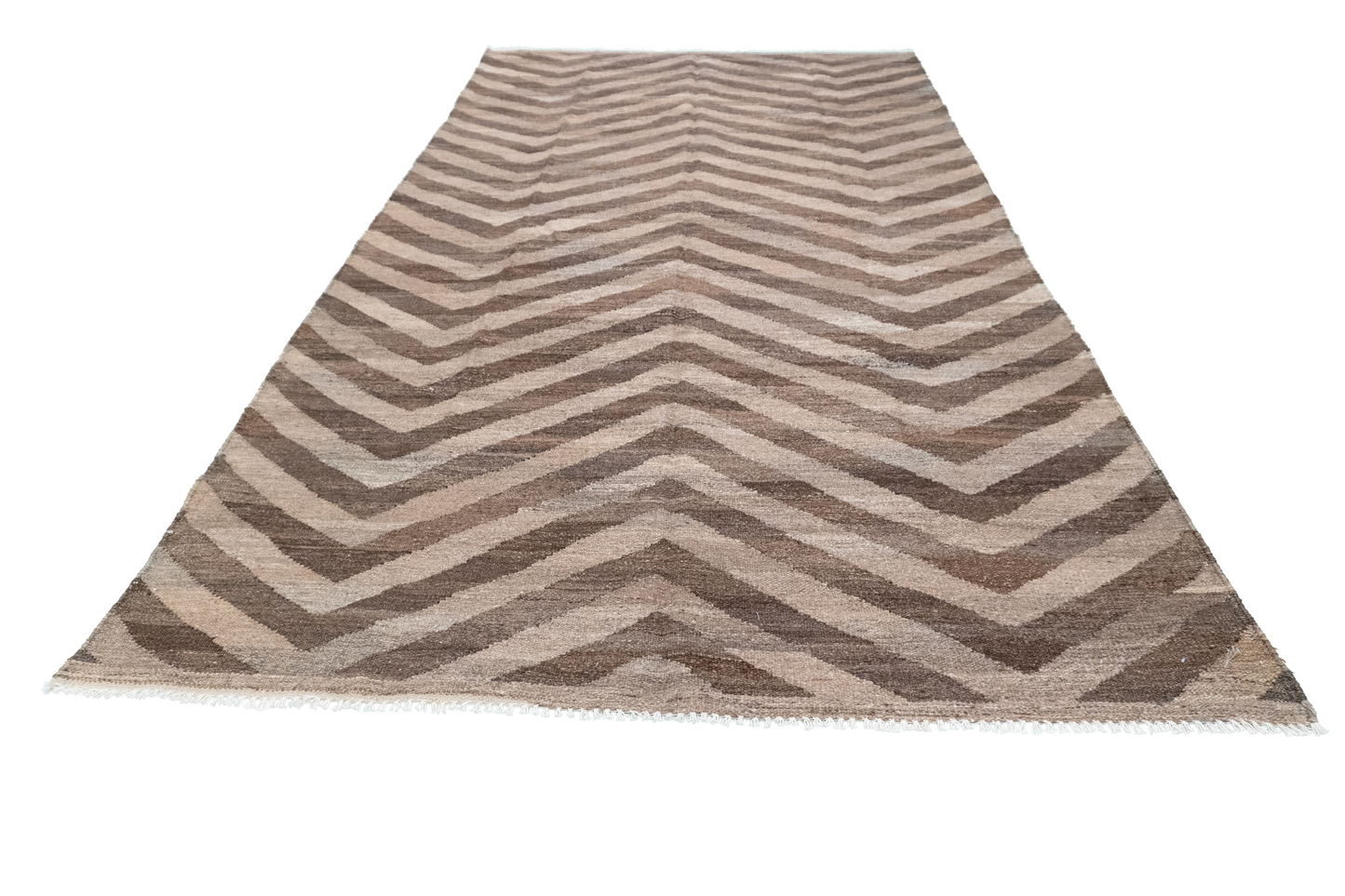 W 5.6 L 9.9 Kilim 100% Wool Hand-Woven Modern Design - 63683