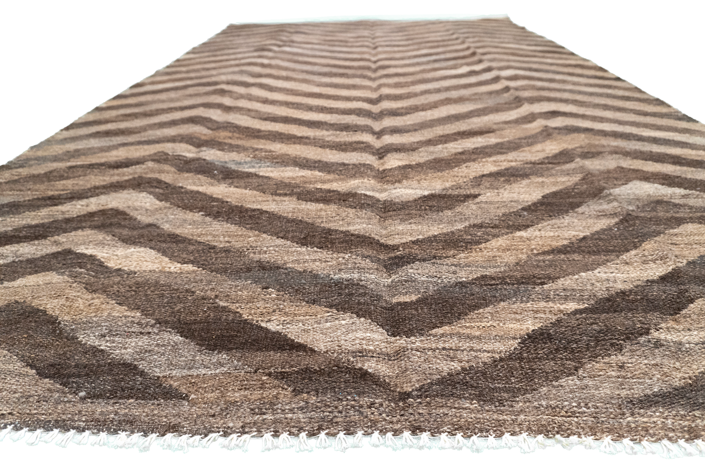 W 5.6 L 9.9 Kilim 100% Wool Hand-Woven Modern Design - 63683
