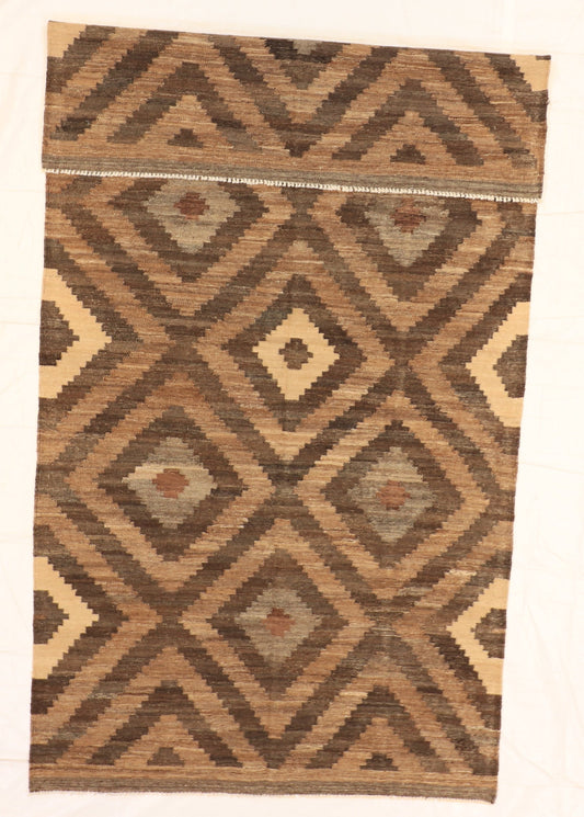 7x10 - Modern Fine Kilim Rectangle - Hand Knotted Rug