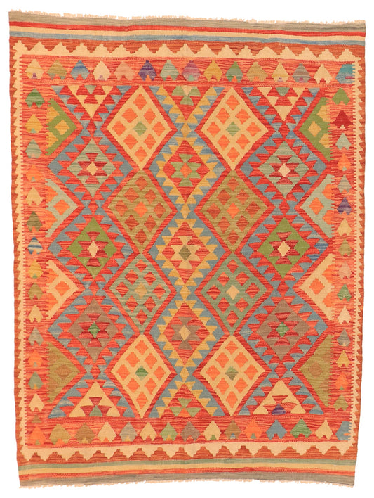 5x7 - Kilim Fine/Wool All Over Rectangle - Hand Knotted Rug