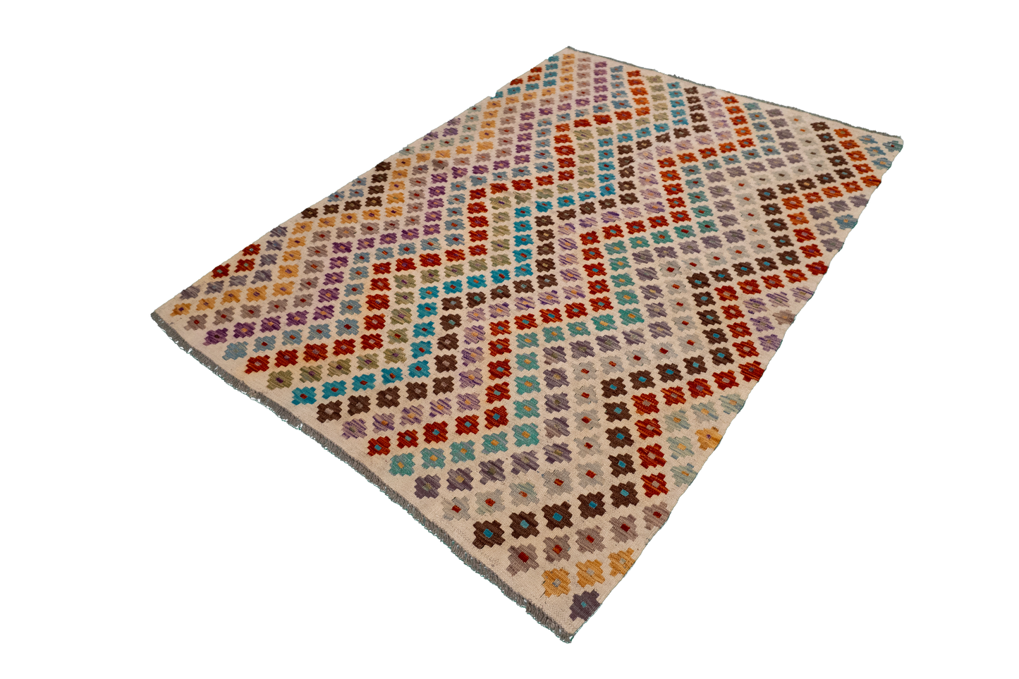4x6 - Kilim Fine/Wool All Over Rectangle - Hand Knotted Rug
