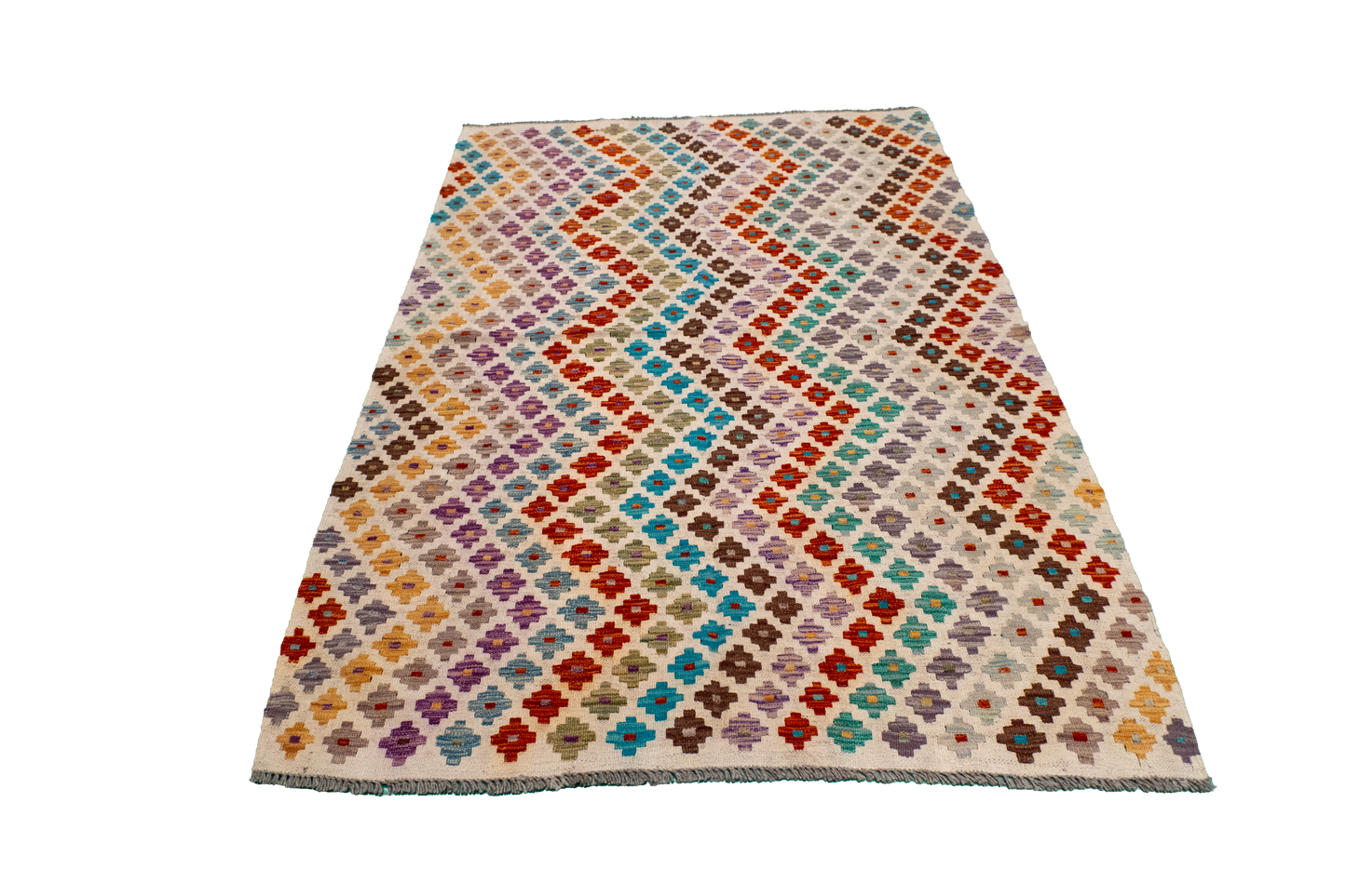 4x6 - Kilim Fine/Wool All Over Rectangle - Hand Knotted Rug