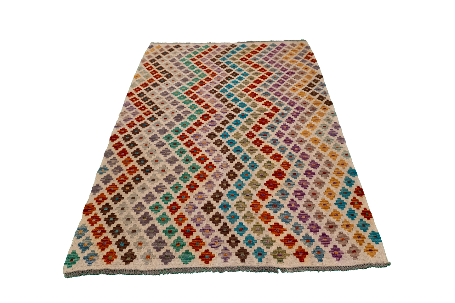 4x6 - Kilim Fine/Wool All Over Rectangle - Hand Knotted Rug