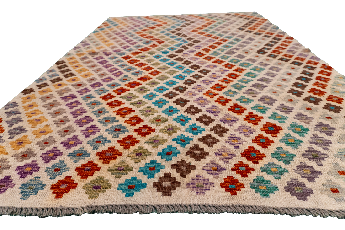 4x6 - Kilim Fine/Wool All Over Rectangle - Hand Knotted Rug