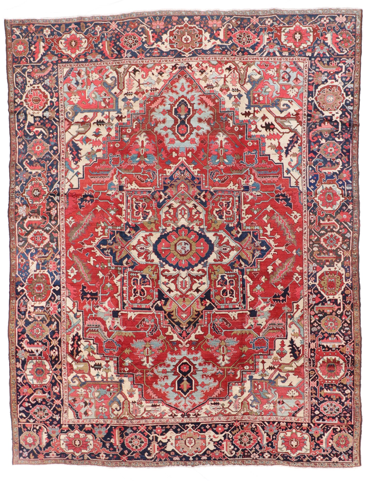 10 x 14 - Serapie Antique Fine/Wool All Over Rectangle - Hand Knotted Rug