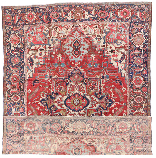 10 x 14 - Serapie Antique Fine/Wool All Over Rectangle - Hand Knotted Rug