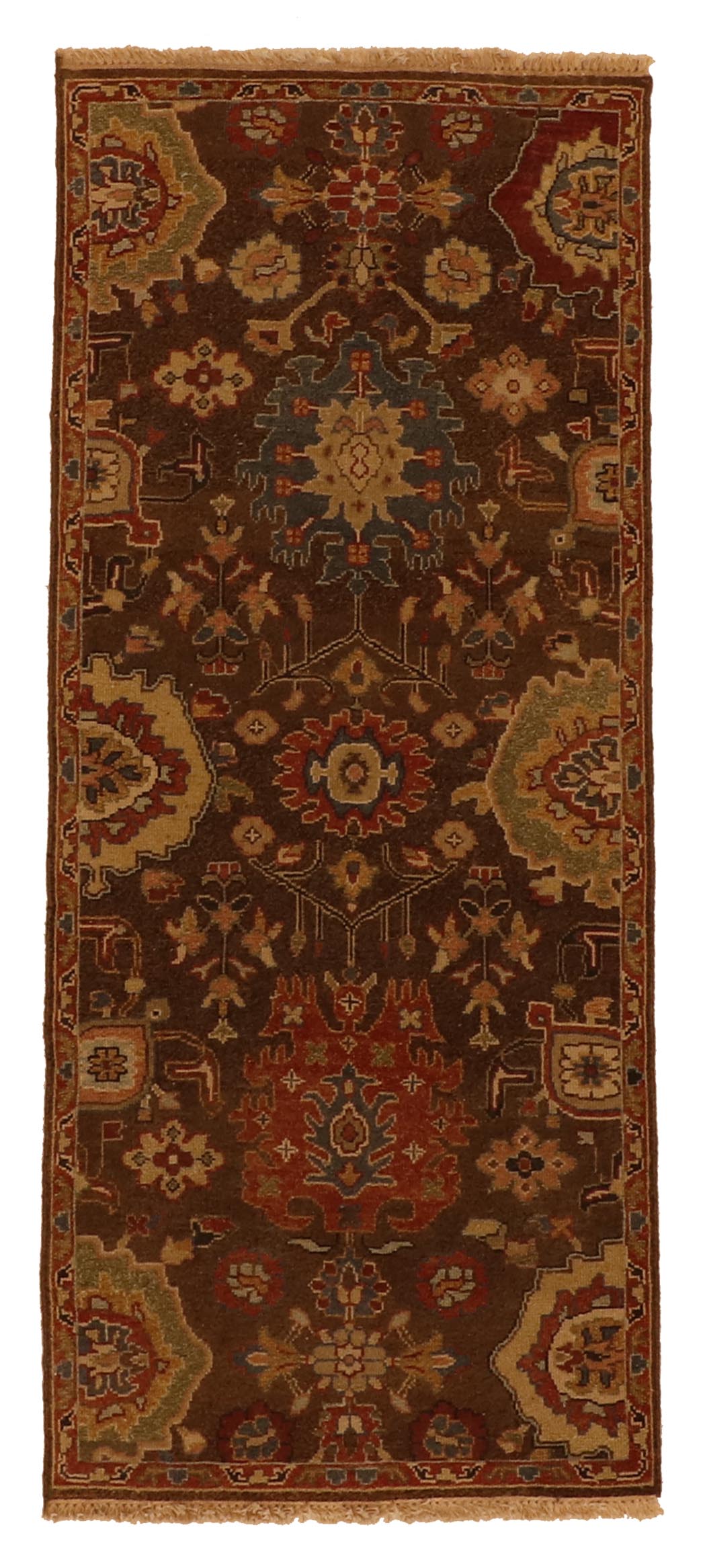 W 2.6 L 5.10 Kilim Runner 100% Wool Hand-Woven All Over Design - 63801
