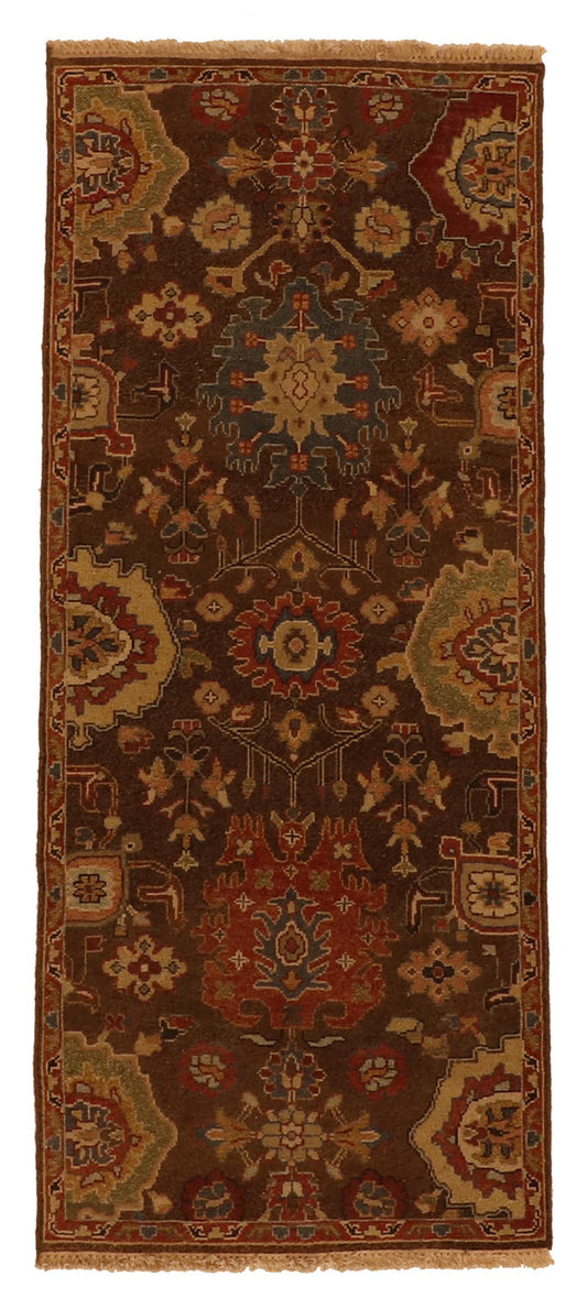 W 2.6 L 5.10 Kilim Runner 100% Wool Hand-Woven All Over Design - 63801