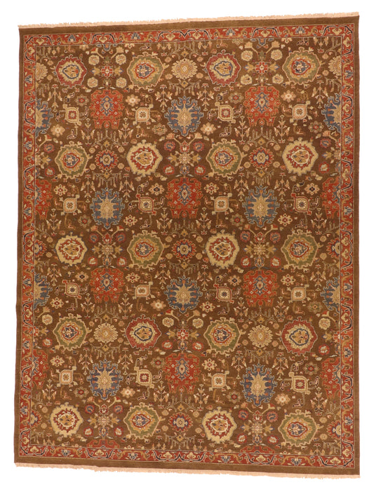 9x12 - Tabriz Wool/Sumak All Over Rectangle - Hand Knotted Rug