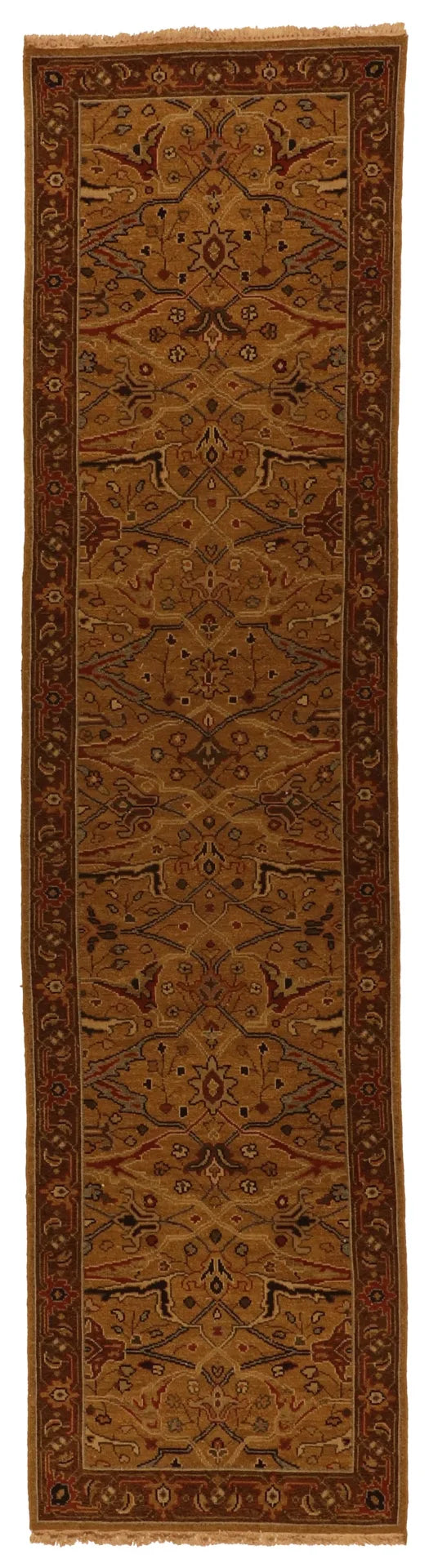 W 2.6 L 9.10 Kerman Runner 100% Wool Hand-Woven Kilim Design - 63852