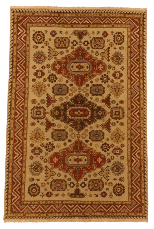 W 5.7 L 8.7 Karajeh 100% Wool Handmade Kilim Design - 63884