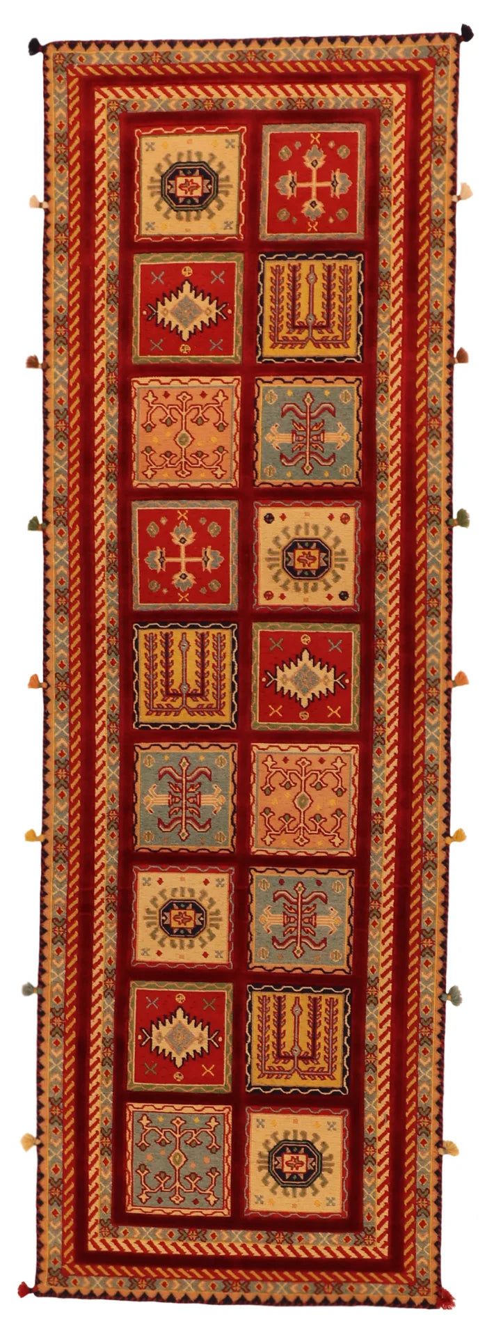 W 2.8 - L 8.3 - Bakhtiarie Fine/Wool All Over Rectangle - Finest Hand-Knotted Quality Wool - 64108