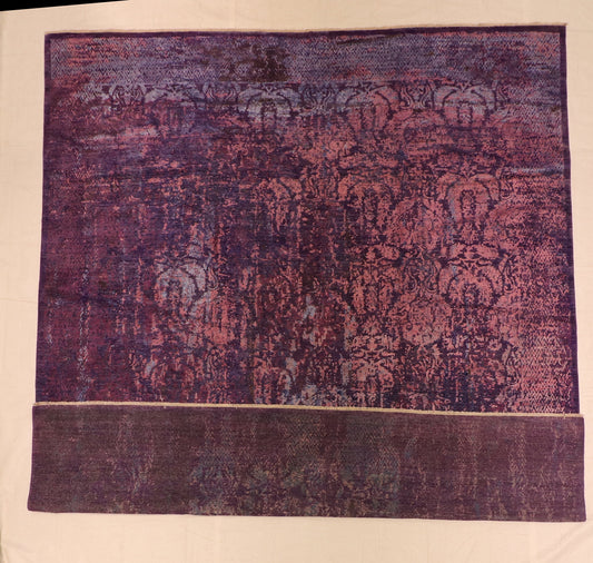 10x13 - Modern Fine/Silk All Over Rectangle - Hand Knotted Rug