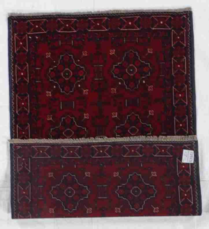 W 2.9 L 4.4 Khan Mahamadie 100% Wool Handmade All Over Design - 64256